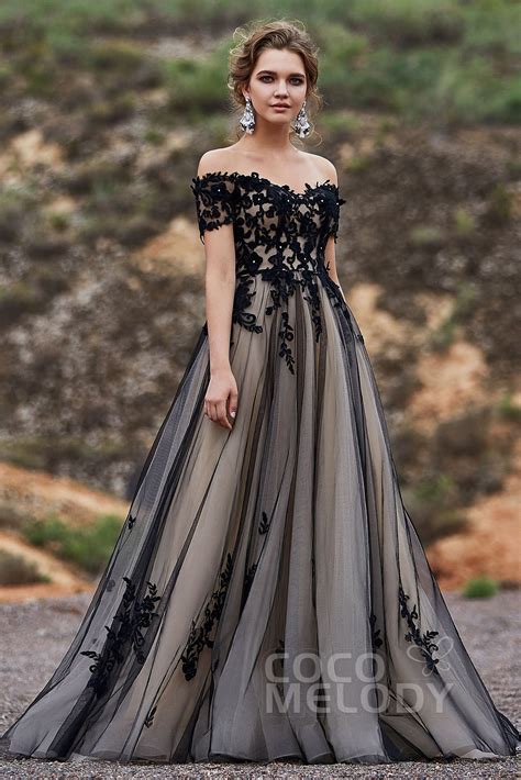 black wedding dresses with lace